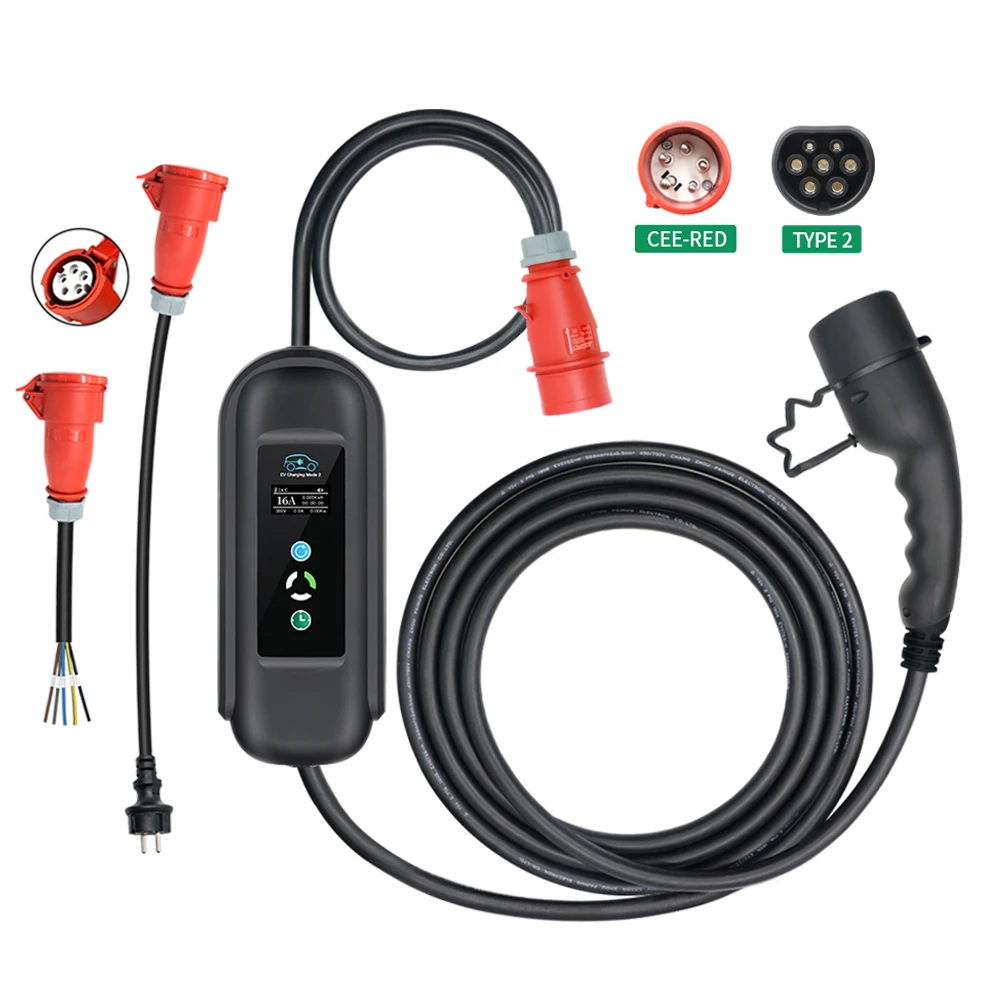 Wallbox 11kw type 2 Level 2 AC Ev Charger 11kw Evse Charger Portable Charger  Electric Vehicle Car Charger Type 2 IEC62196 450V - AliExpress