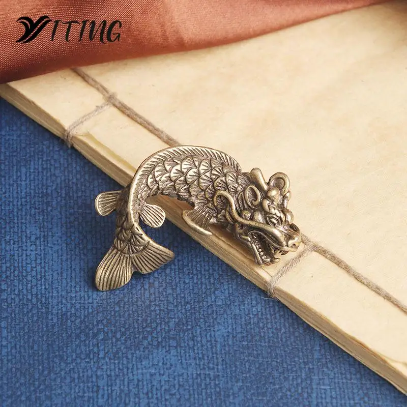 

1Pcs Solid Copper Brass Dragon Fish Key Chains Pendants Trinket Charms Keychains Ornaments Keychains Ornaments Tigers Charms