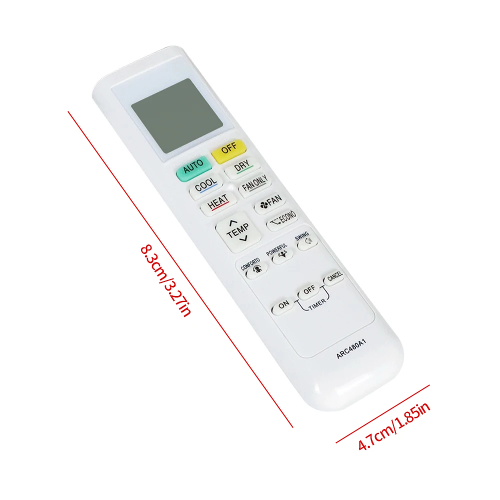 Backlight Screen ARC480A1 Air Conditioner Remote - Replacement for Daikin Compatible with ARC480A6/ARC480A8, Easy to Use