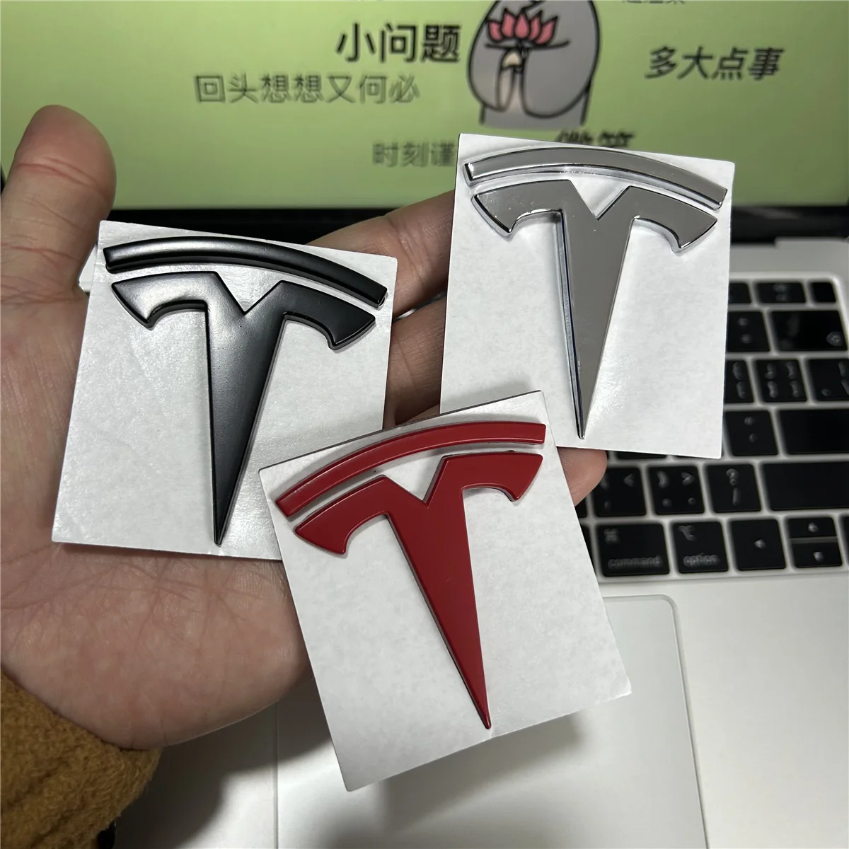 Suitable for Tesla metal car stickers, refit side stickers, 3D personalized creative rear stickers For Tesla X S 3 Y