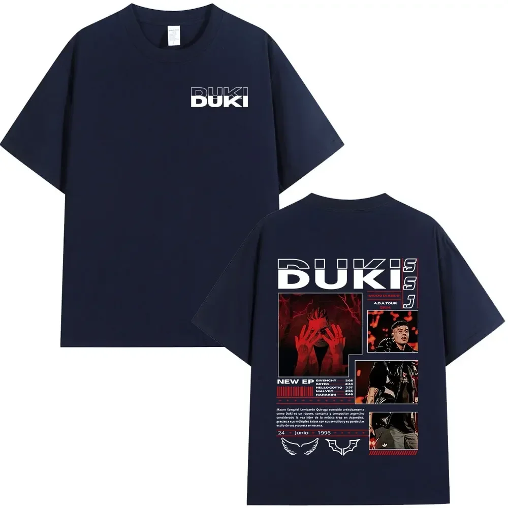 Rapper Duki ADA Tour Merch T-shirt Men's Women Clothing Cotton Cozy Oversized T-shirts Hip Hop Short Sleeve T Shirts Streetwear 2