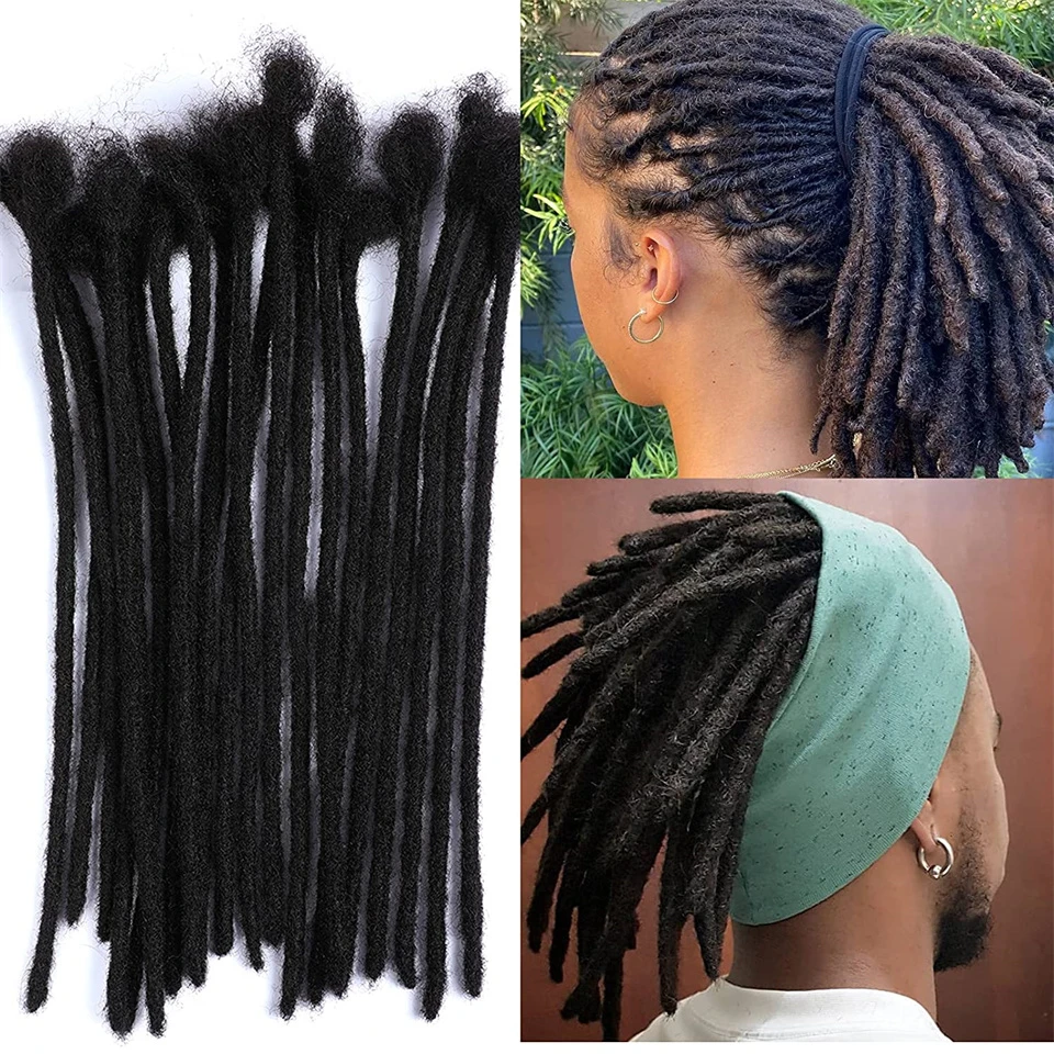 Locs Extensions Human Hair Dreadlock Extensions 0.6cm Diameter 100