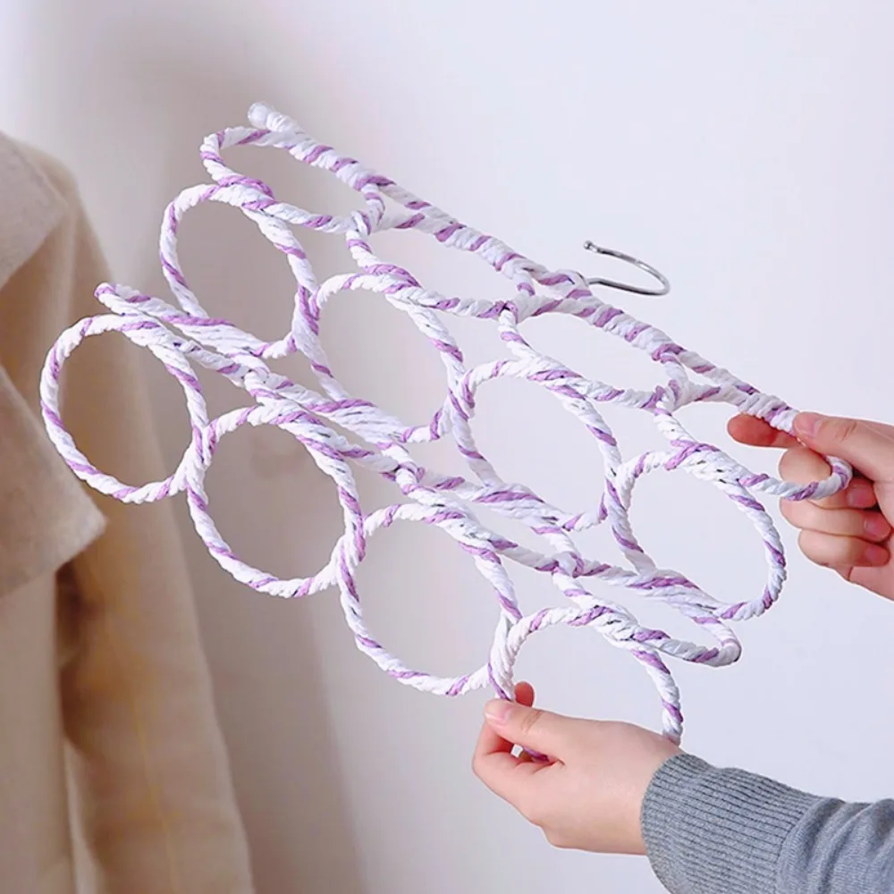 Foldable Scarf Holder With 9 Holes Multifunctional 360 Degrees Rotatable Scarf Hanger For Storing Scarves Ties Belts Dropship