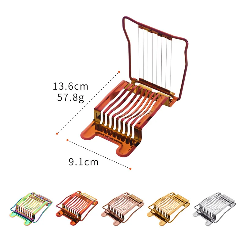 Egg Cutter Egg Separator Stainless Steel Fancy Egg Cutter Multifunctional Household Egg Slicing Divider Manual Separator Kitchen Utensils Gadgets