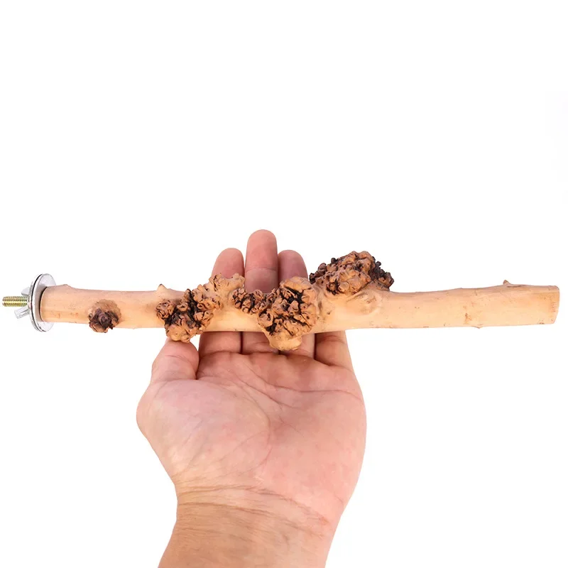 1pcs Parrot Stand Rod Toys Wood Fork Branch Perch Pet Bird Chewing Toy Bird Cage Hanging Swing Playground Supplies bird toys