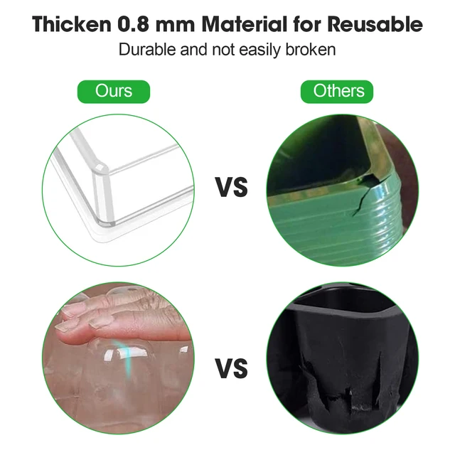 Üvegházhatású Tálcák 12 Páratartalom Állítható Növényi Indító Készlet Kupolával És Alap Mini Szaporítóval A Magok Termesztéséhez - Image 4