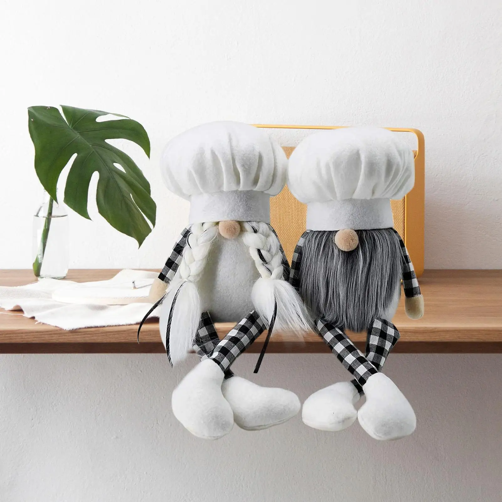 Muñecos de Gnomo de Chef, muñeco sin rostro tejido de felpa, decoración ...