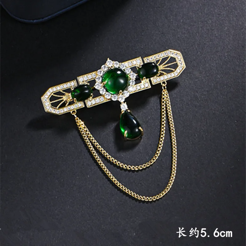 Cute Refined Crystal Rhinestone Branch Brooches Hijab Pins For Women Suit  Scarf Flower Brooch Pin Jewelry