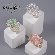 Bloem Ring Kerstcadeaus Gepersonaliseerde Verstelbare Esthetische Accessoires Goedkope Mode-sieraden Voor Vrouwen Vrouwelijke Ringen Nieuwe 2022