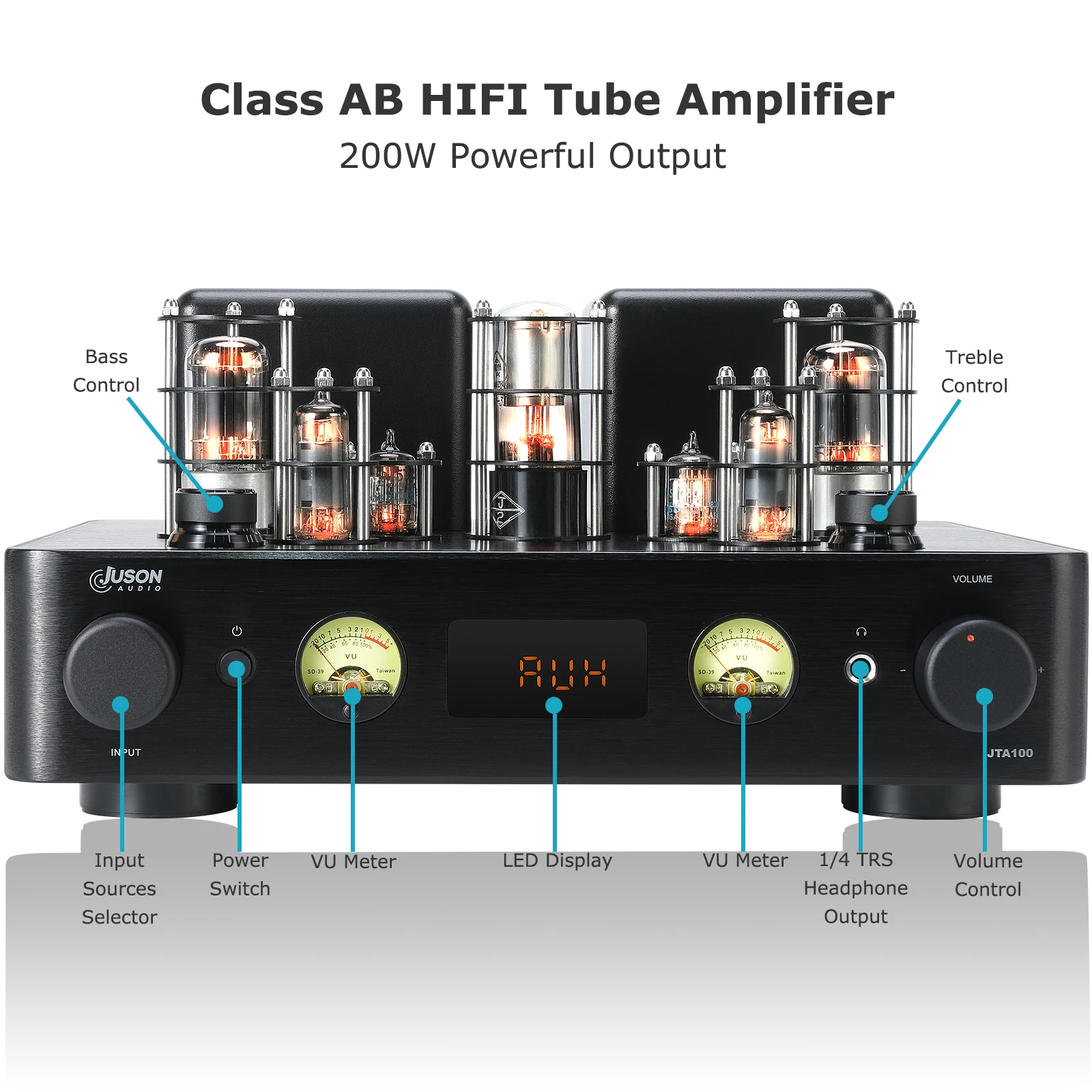 【美品】JUSON AUDIO JTA100 プリメインアンプ Juson Audio Jta100 200w Amplificador De Tubo | Frete grátis