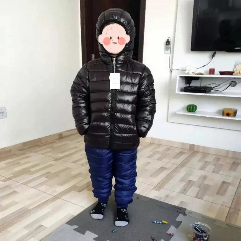 Hooded Lightweight Down Jackets Children Boy Girl Baby Coat Autumn Winter Outerwear Casual Clothing Kids Christmas Birthday Gift