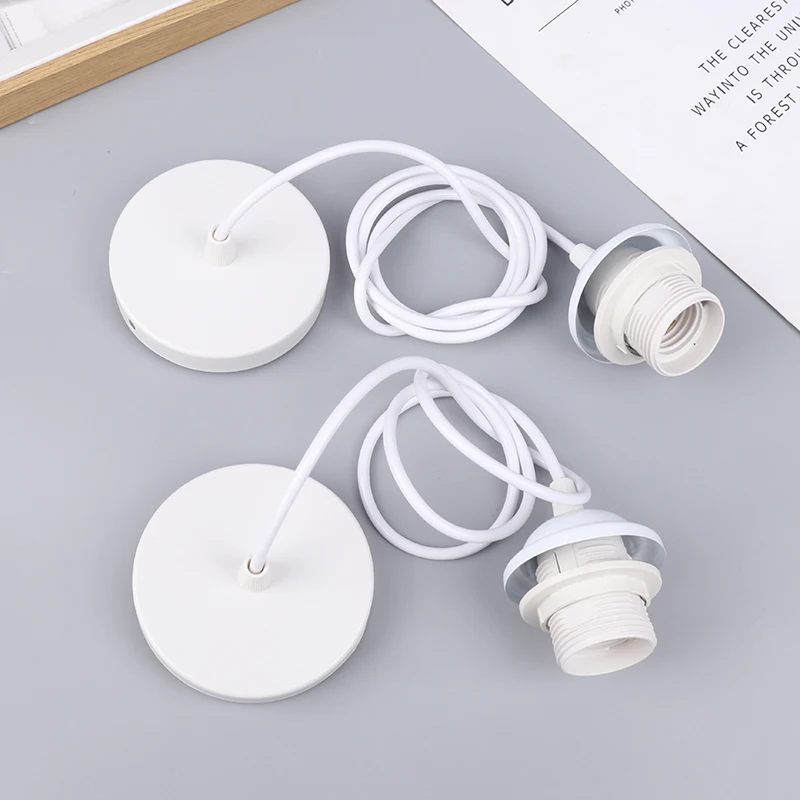 Lamp Holder 1PC Retro E27 Hanging Lamp Holder with 1m/1.5m Hanging Wire Ceiling Lamp Holder Socket Base for Pendant Lights