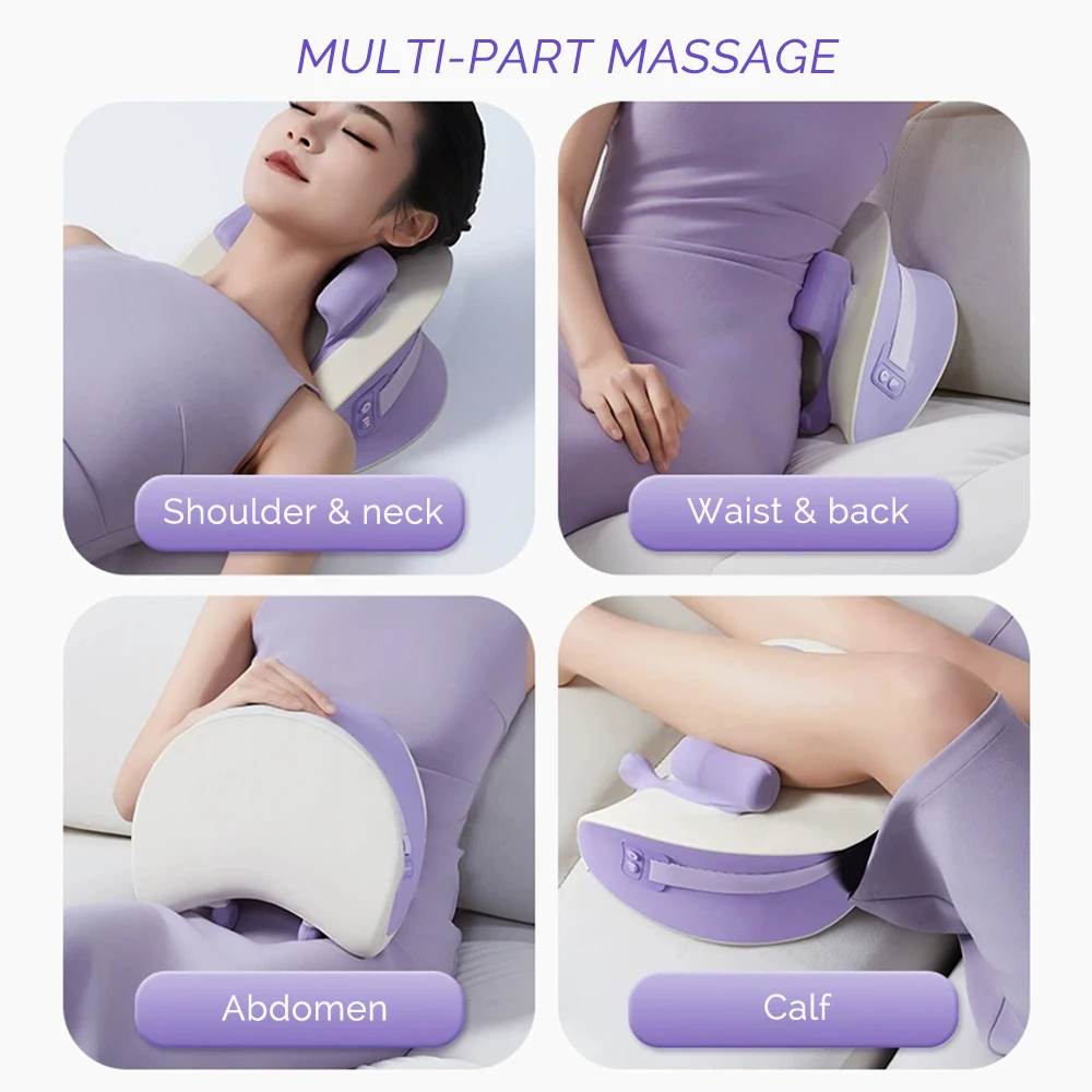 Electric Neck And Shoulder Massage Pillow Trapezius Neck Cervical Kneading Massager Cushion Back Lumbar Waist Calf masajeador