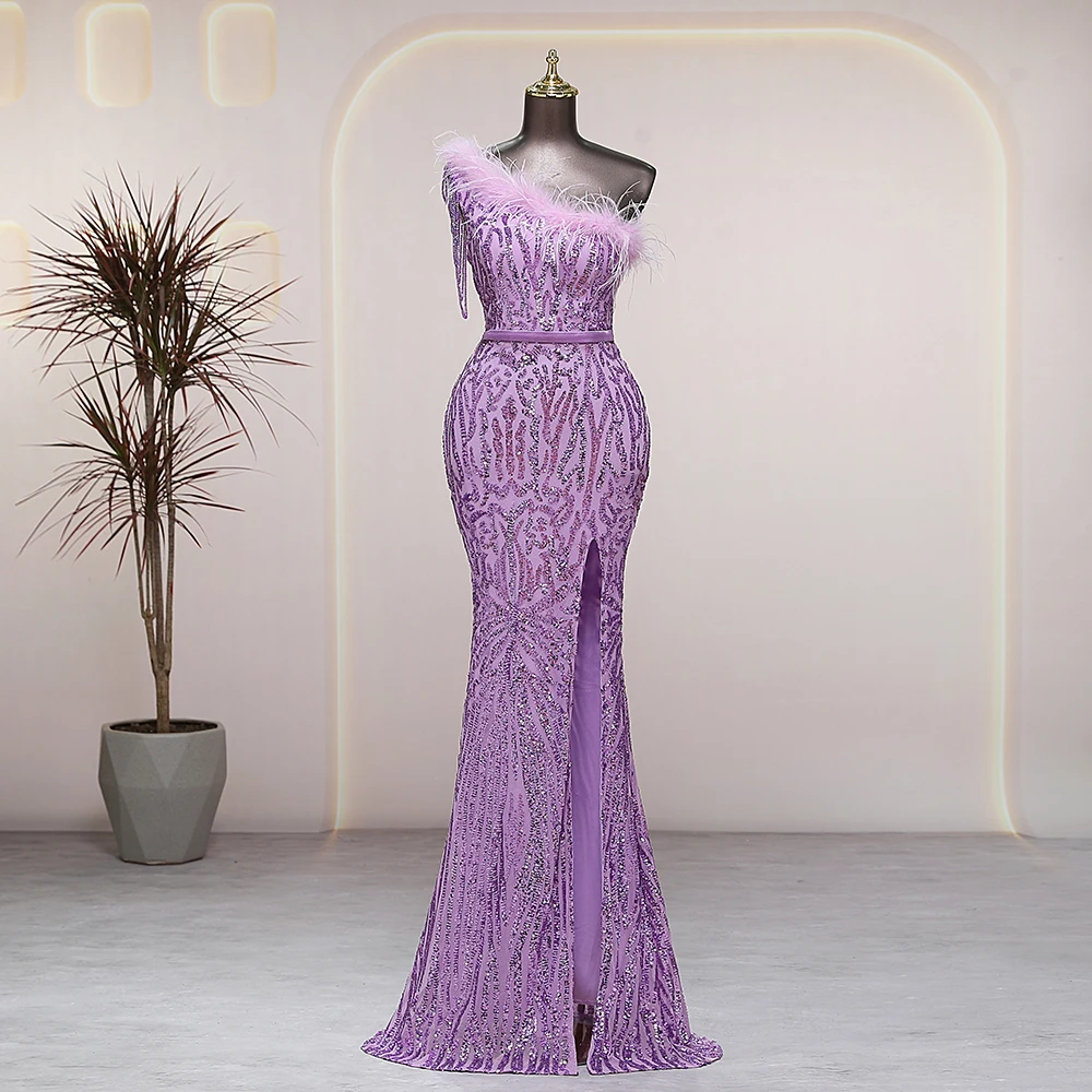 Sexy purple candy color Evening dress prom dress luxury evening dresses ...