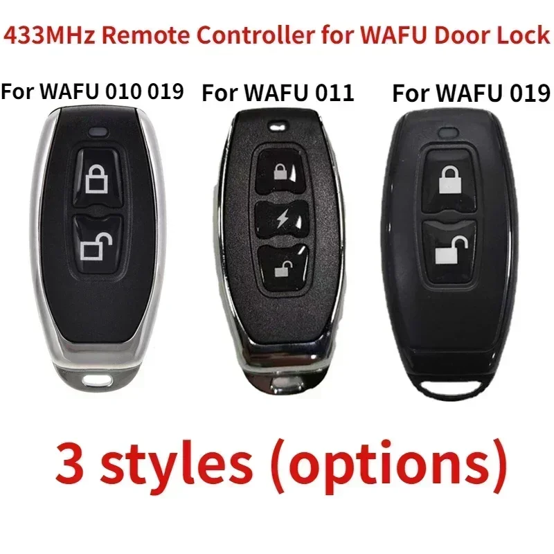 WAFU 433MHz Remote Controller Door Lock Remote Control Key For WF-010 WF-019 WF-011A Invisible Door Lock 1pcs