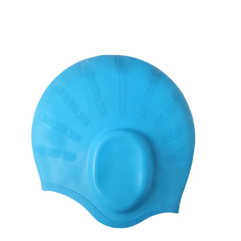 Waterproof Swimming Pool Cap Adults High Elastic Swimming Caps  Protect Ears Long Hair Large Silicone Diving Men Women Hat Swim