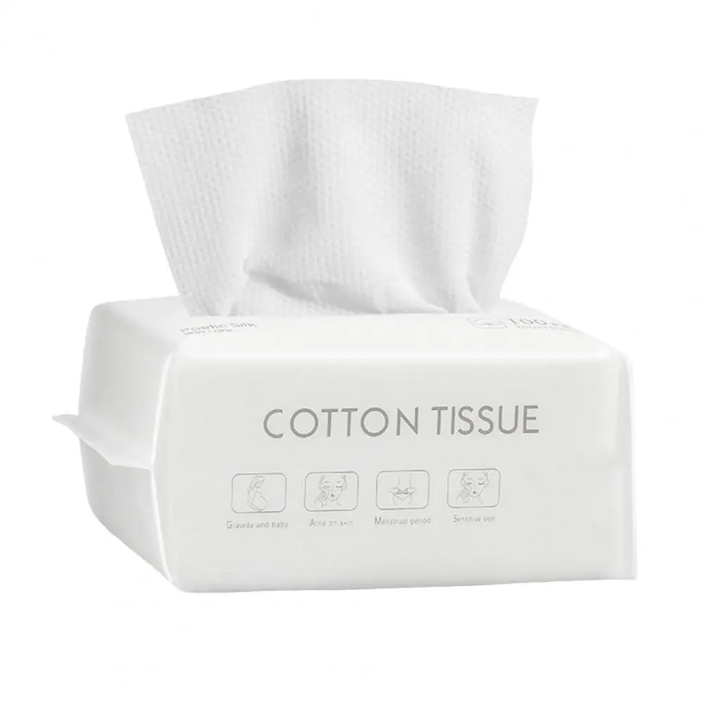 100Pcs/Bag Cleansing Towel Soft Face Towel Non-irritating Natural Travel Cotton Disposable Makeup Wipe Trip Supplies 3