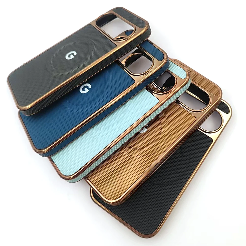 Sleek Metal Shockproof Magnetic Wireless Charging Protective Armor Phone Case