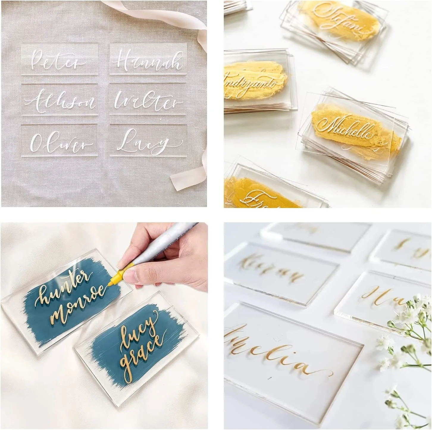 Clear Acrylic Sheets Blank Acrylic Signs, 5x9cm(1mm) Thick Sheet Cast Board,Plexi Glass for Paint DIY Engrave