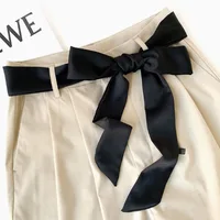 Korean Style 190*5cm Women Plain Chiffon Silk Scarf Solid Color Long Hairband Versatile Decorative Streamer Bag Tie Satin Ribbon 5