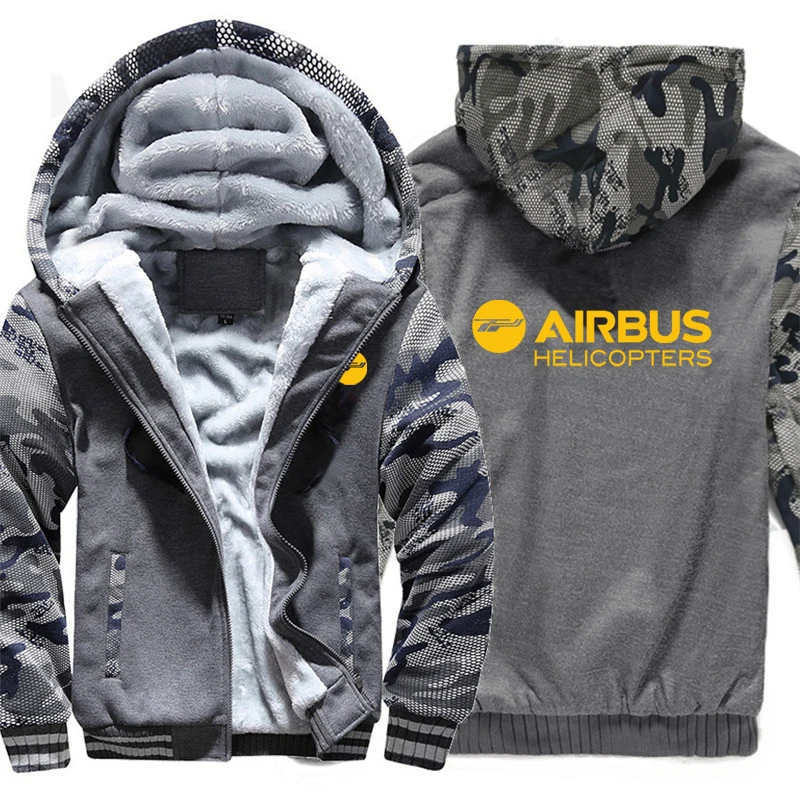 Airbus Helicopters Hoodies Men Fashion Coat Fleece Liner Jacket Plane Pilot Airbus Sweatshirts Hoody Pullover 3
