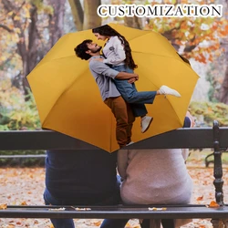 Personalized Photo Print Compact Travel Umbrella - Windproof & Water Repellent with UPF50+ Protection - Iron (MULTI)