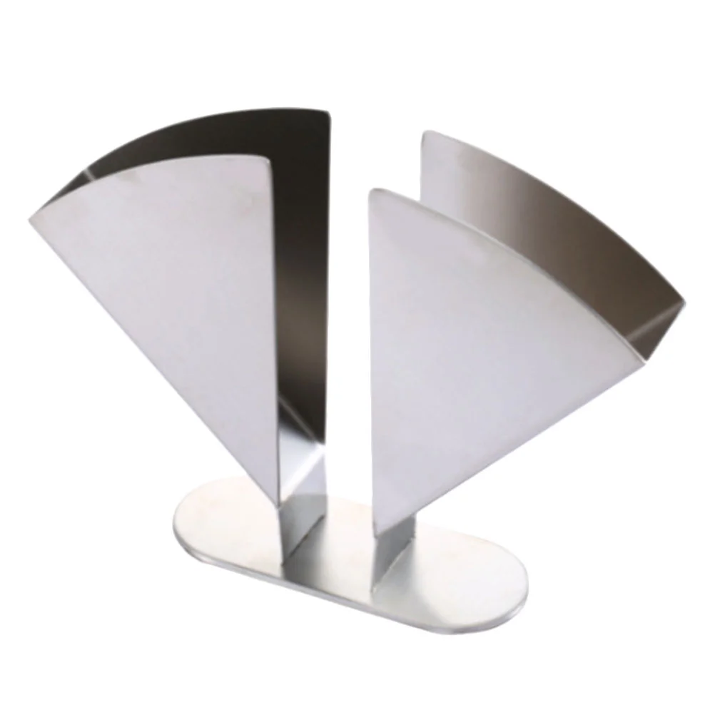 

Napkin Holders Vertical Tissue Desktop Serviette Rack Organizer Stand Stainless Steel Table Paper