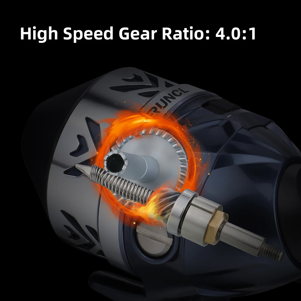 Fishing Reel 4.0:1 Gear Ratio 7+1Ball Bearing 8kg Max Drag Fishing Coil  Spincast