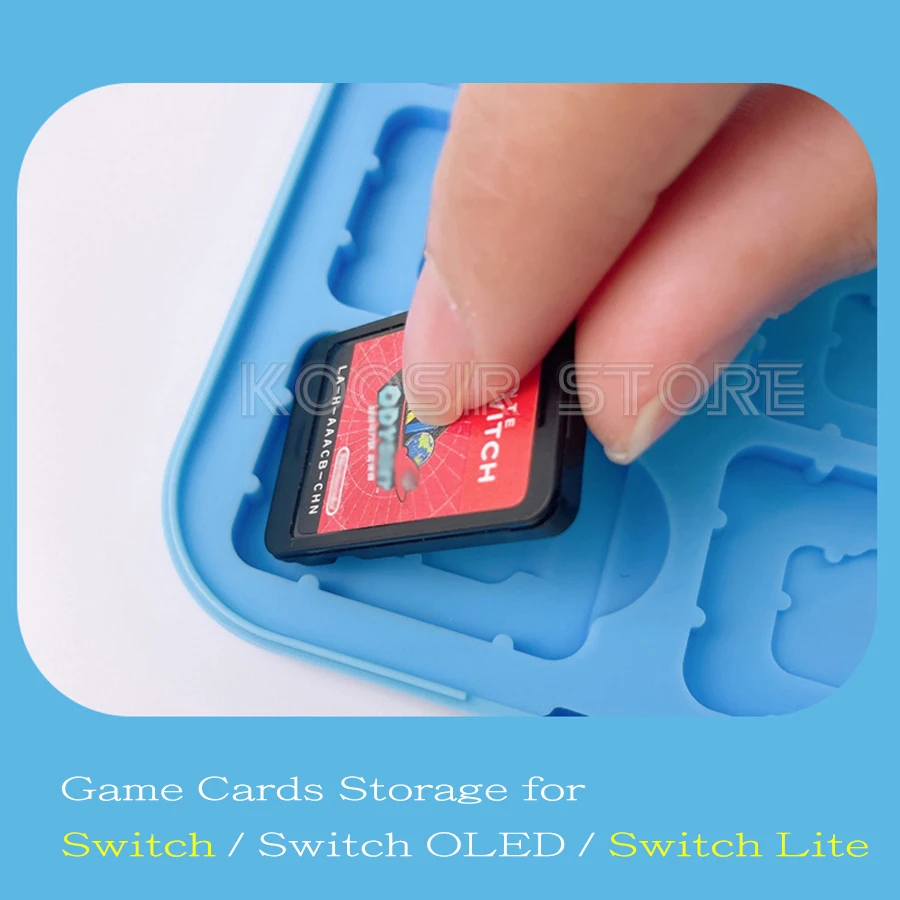For Nintendo Switch OLED 12 Piece Game Card Pattern Silicone