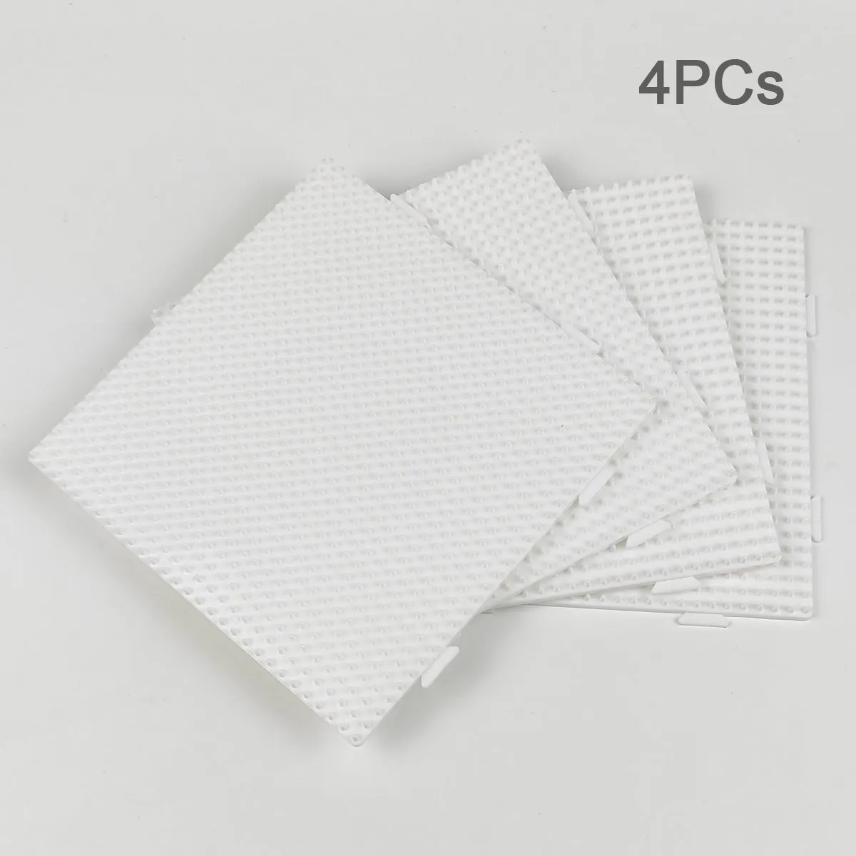 Perler Fused Bead Pegboard - Clear Squares, Large, Set of 4