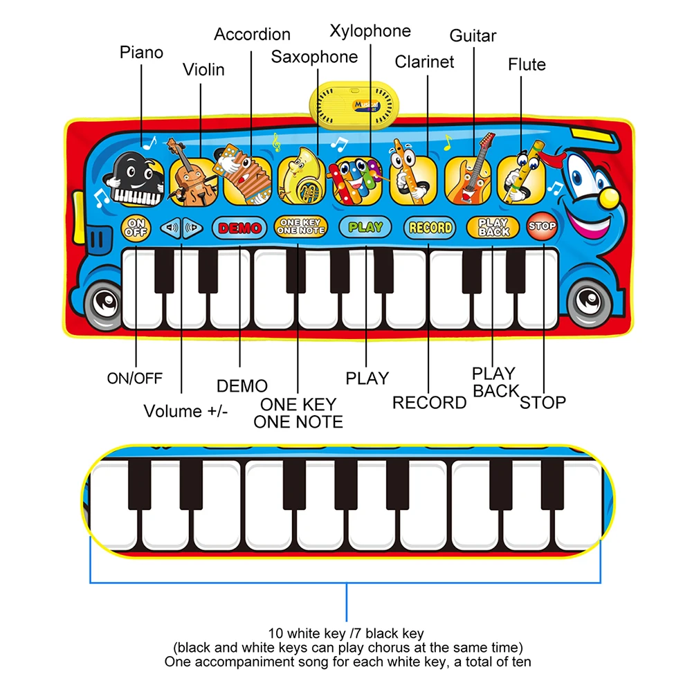 Diferente Piano Infantil em madeira, marca Chorus