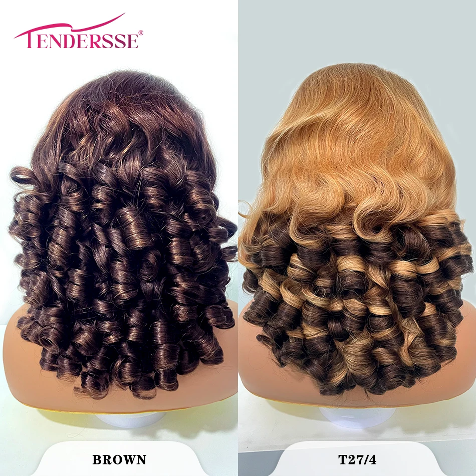 100% perruques de cheveux bruts vietnamiens 250 densité Ombre Double dessiné rebondissant bouclés vague lâche 13×4 HD dentelle avant sans colle perruque pré plumée