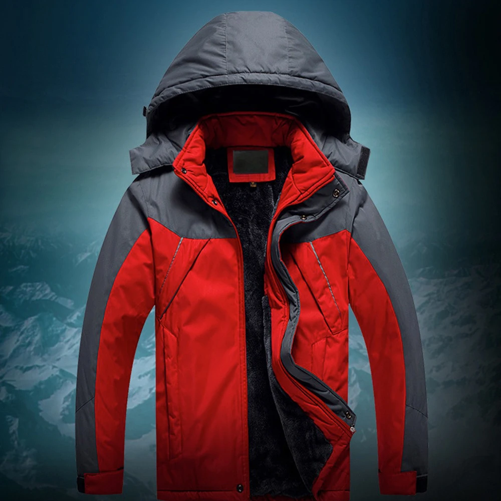 

Men Winter Thick Velvet Windproof Down Coat High Quality Male Waterproof