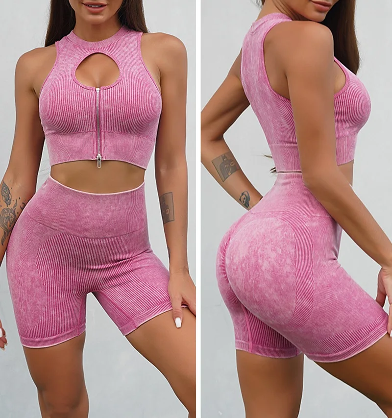 Cloud Hide Yoga Set Gym Seamless Clothing Sportswear Women Fitness Tracksuit Shirt Bra Top High Waist Leggings Pants Sports Suit
