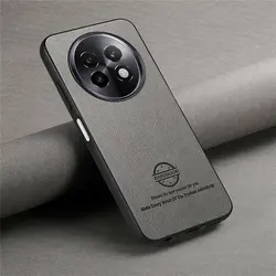 Luxury Armor Leather Back Cover Case - Premium Protective Etui for Realme13 Pro Plus 5G (GRAY)