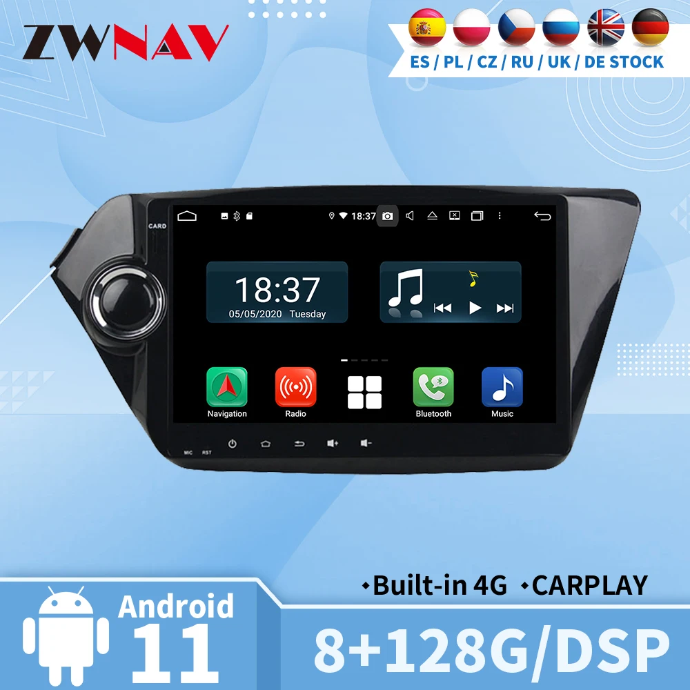 

Автомагнитола Carplay для KIA K2 RIO, мультимедийный центральный экран 2 Din на Android, стерео, для KIA K2 RIO 2010, 2011, 2012, 2013, 2014, 2015, 2016