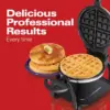 Beach Flip Belgian Waffle Maker with Browning Control, Non-Stick Grids, Indicator Lights, Lid Lock and Drip Tray, Stain 3