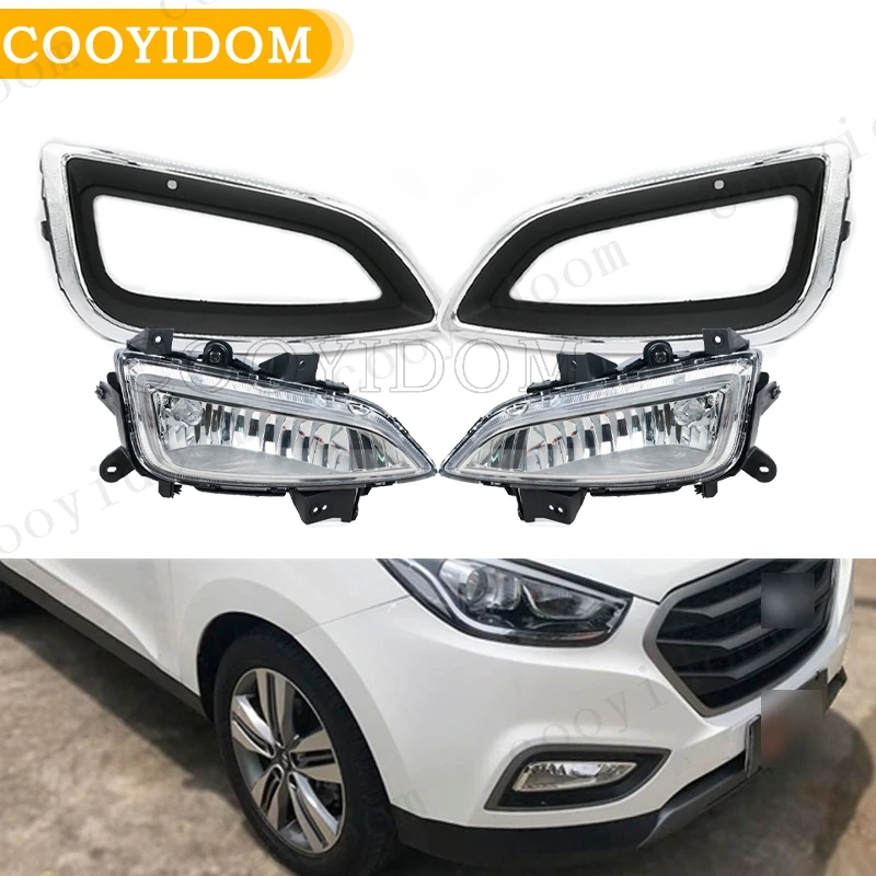 FogLampForHyundaiix352013201420152016DRLFrontBumperGrille