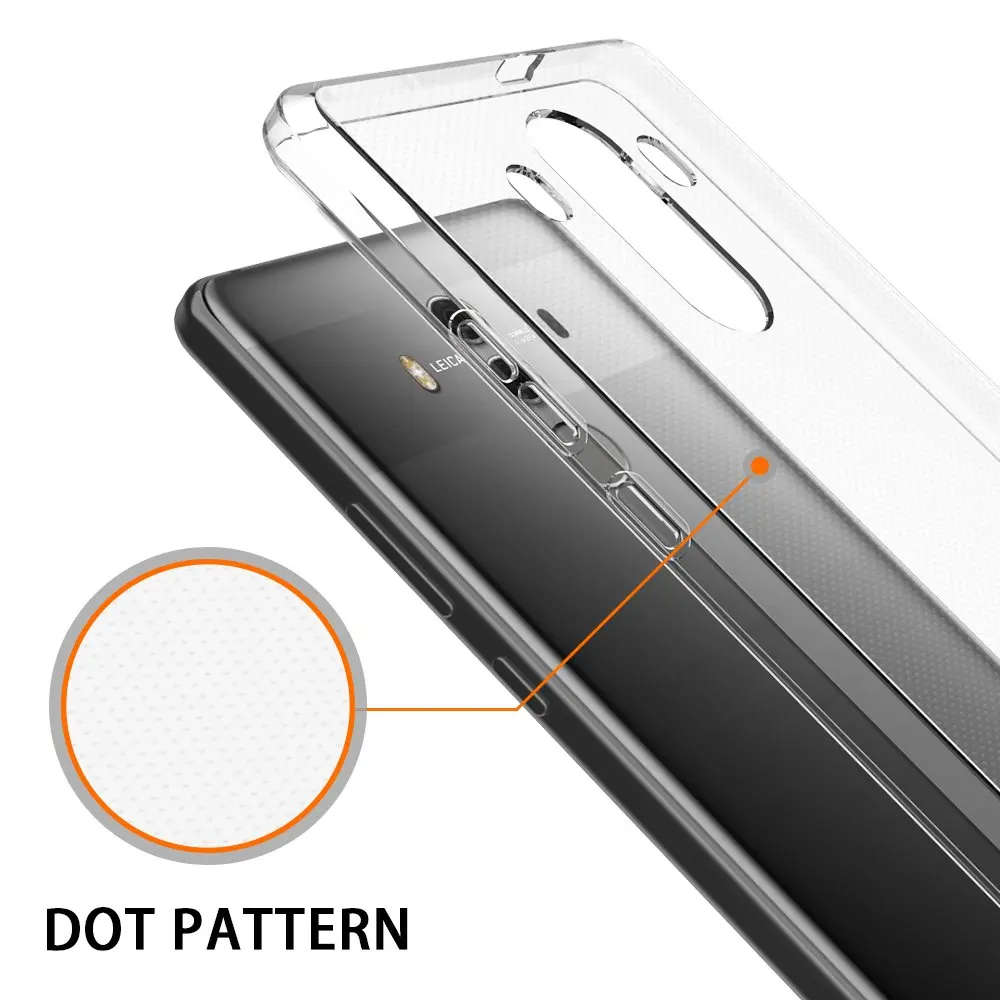 화웨이 메이트 10 프로 Mate10Pro 10Pro 소프트 TPU 투명 투명 실리콘 충격 방지 뒷면 커버 하우징 용 초박형 전화 케이스
