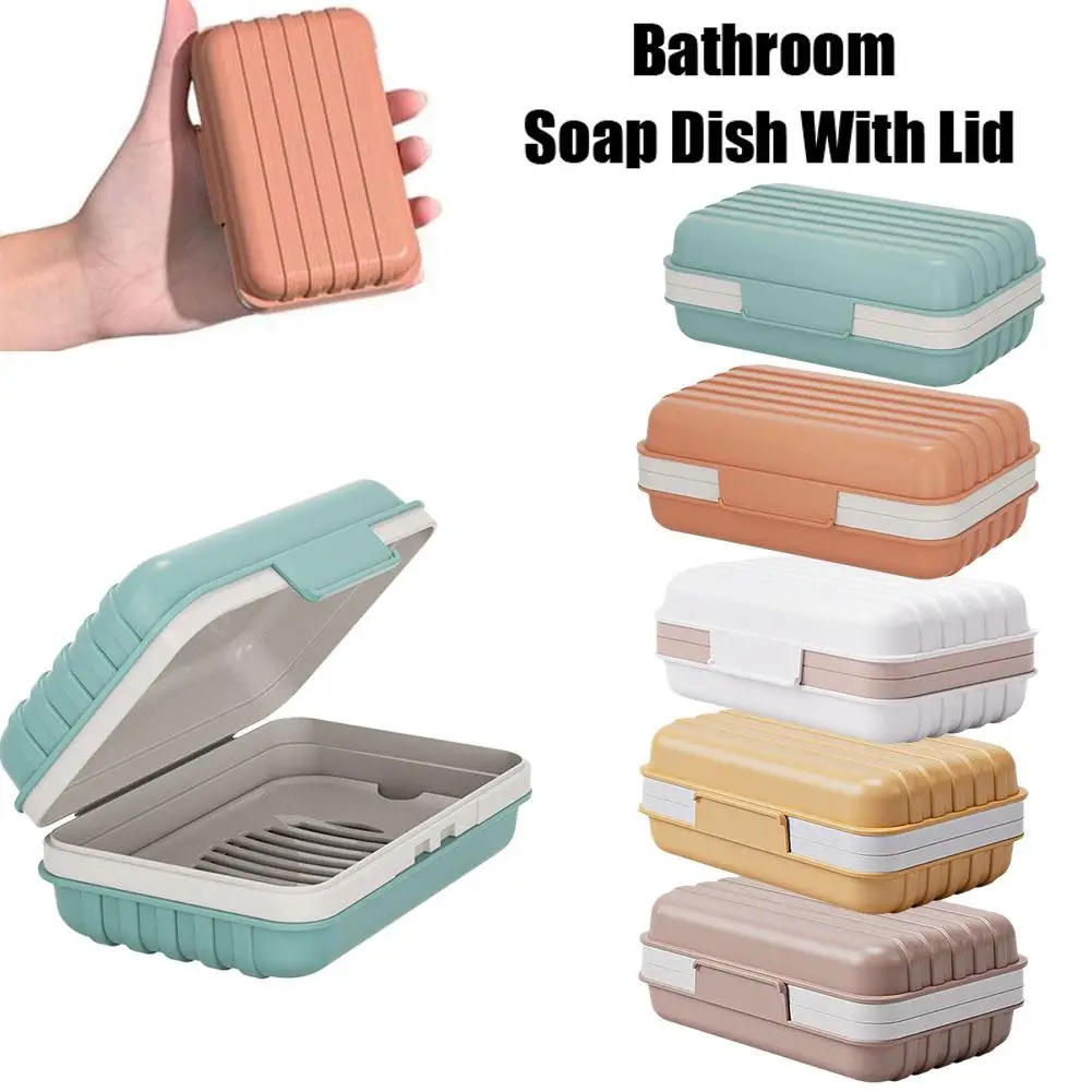 Portable Soap Box Leak Proof Soap Case Dishes Soap Drain Sealed Easy Storage To Carry Holder Box Box Soap Bathroom O6X3 1