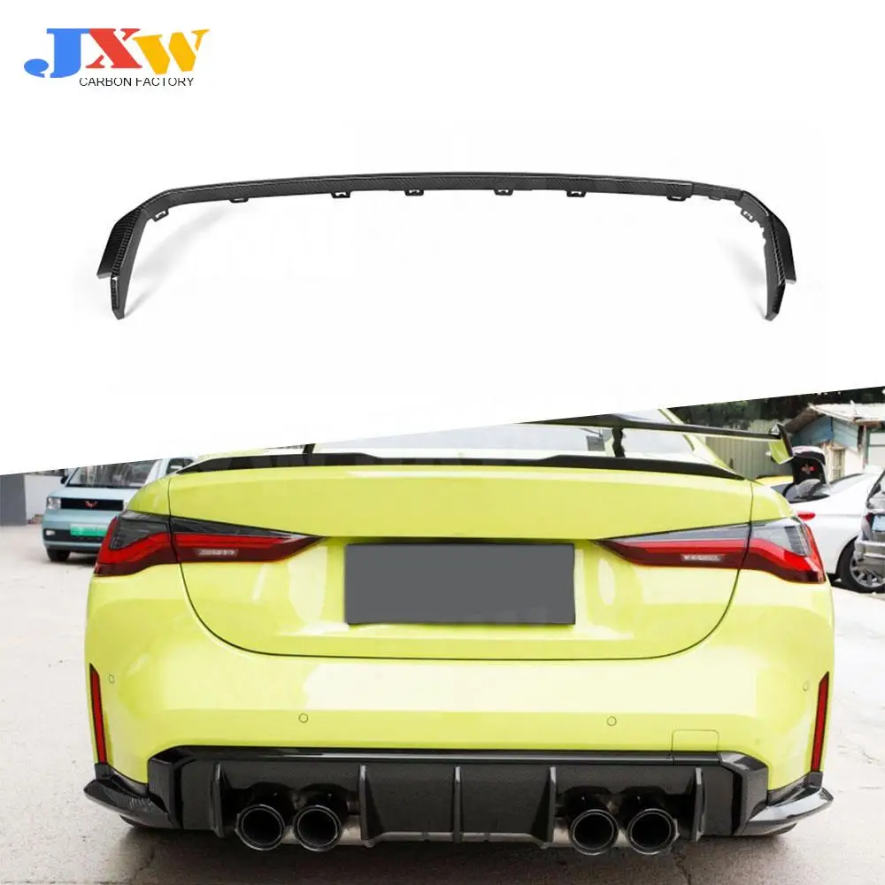 

Dry Carbon Fiber Rear Bumper Lip Spoiler Diffuser Strip Trims For BMW M3 M4 G80 G82 G83 2021+ FRP Body Kits Strip