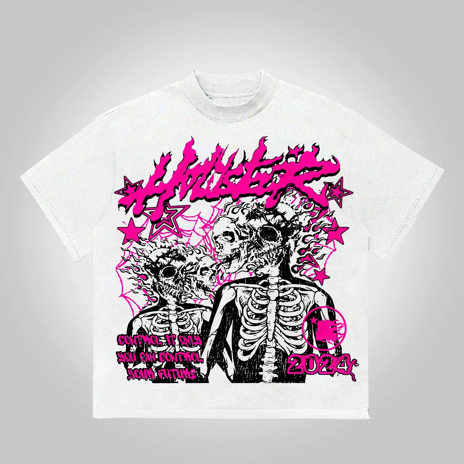 Harajuku Loose Gothic Hip Hop Rock Original Funny Devil Print T-shirt for Man High Quality Summer Cotton Campus Style Couple Top