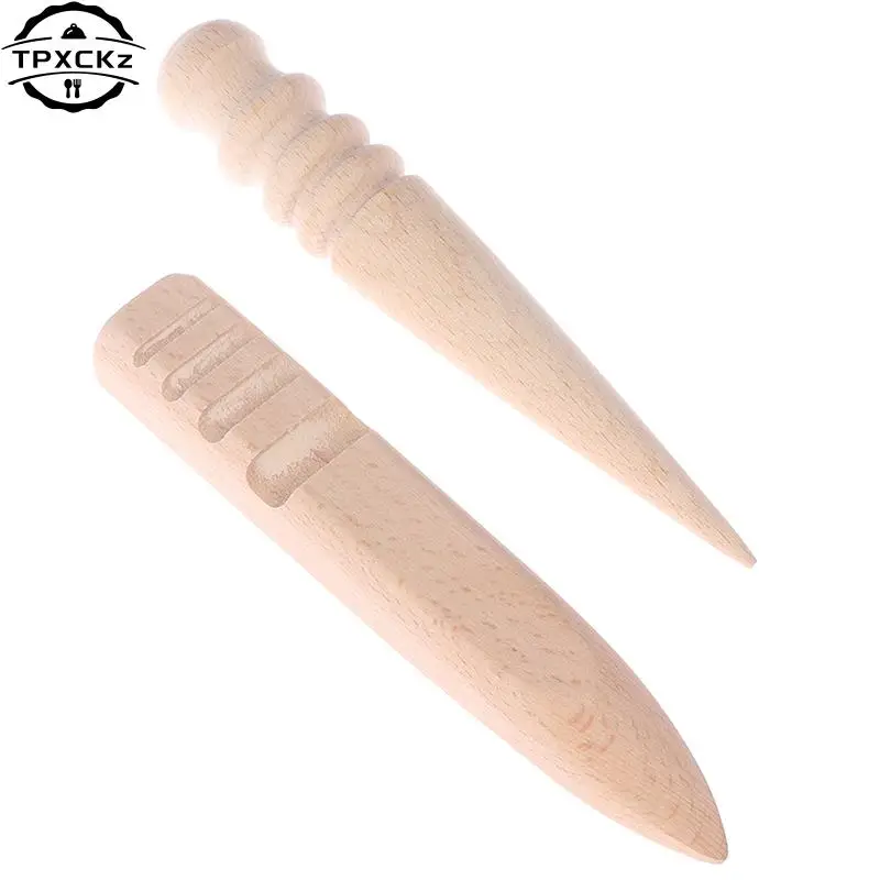 Handmade Burnishing Rod Leather Craft Edges Slicker Round Wood Leathercraft Tool