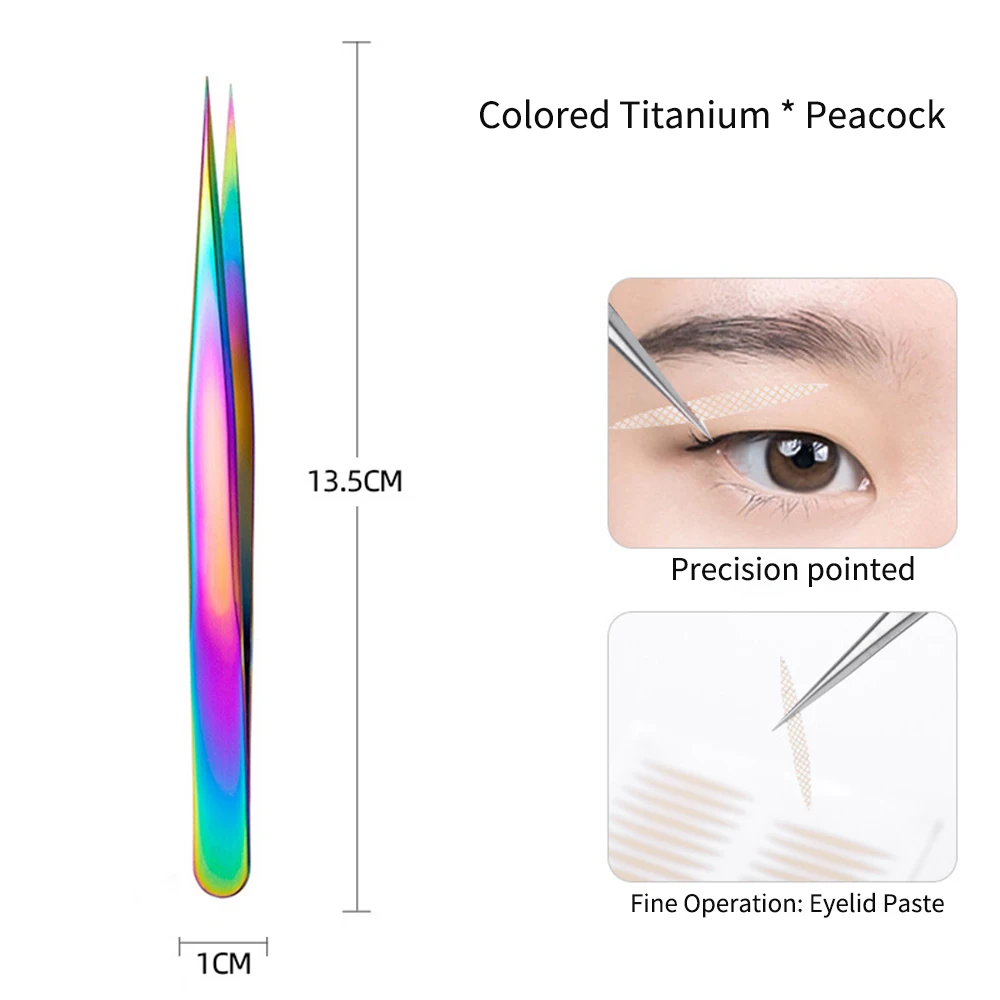 2PCS Stainless Steel High Precision Clip All Kinds of Eyelash Tweezers Beautiful Eyelash Grafting Special Tweezers 5