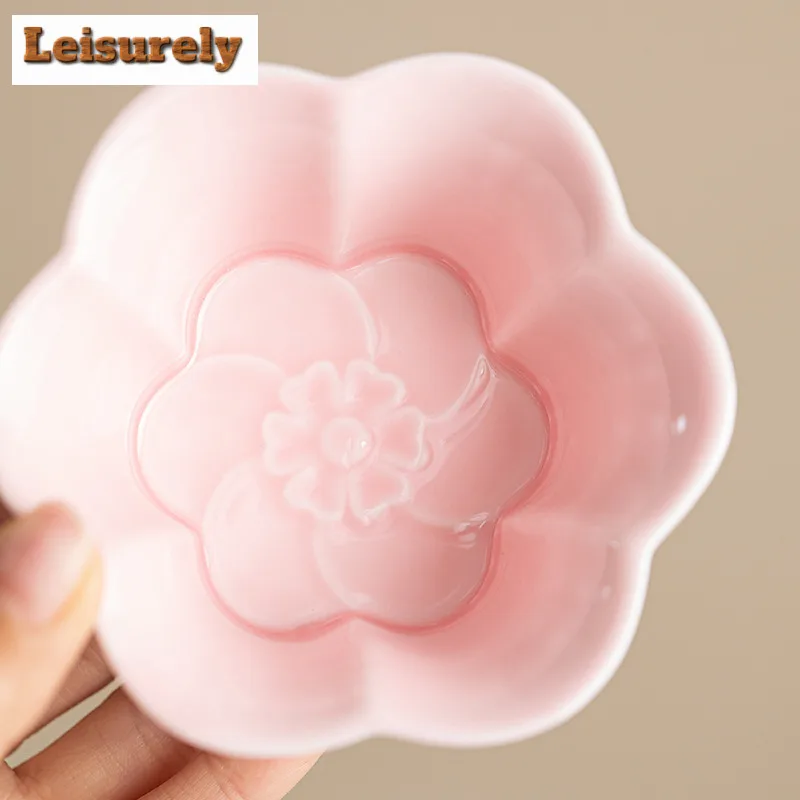 Cherry Blossom Fruit Dishes Japanese Pastry Plate Dried Fruit Snack Plate Household Plates For Food Chinese Tea Set Decoration