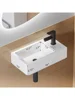 Wall Mount Bathroom Sink 17.7"x 12.2" Floating Vessel Sink Vanity Elegant White Ceramic Porcelain Modern White Rectangle Home 6