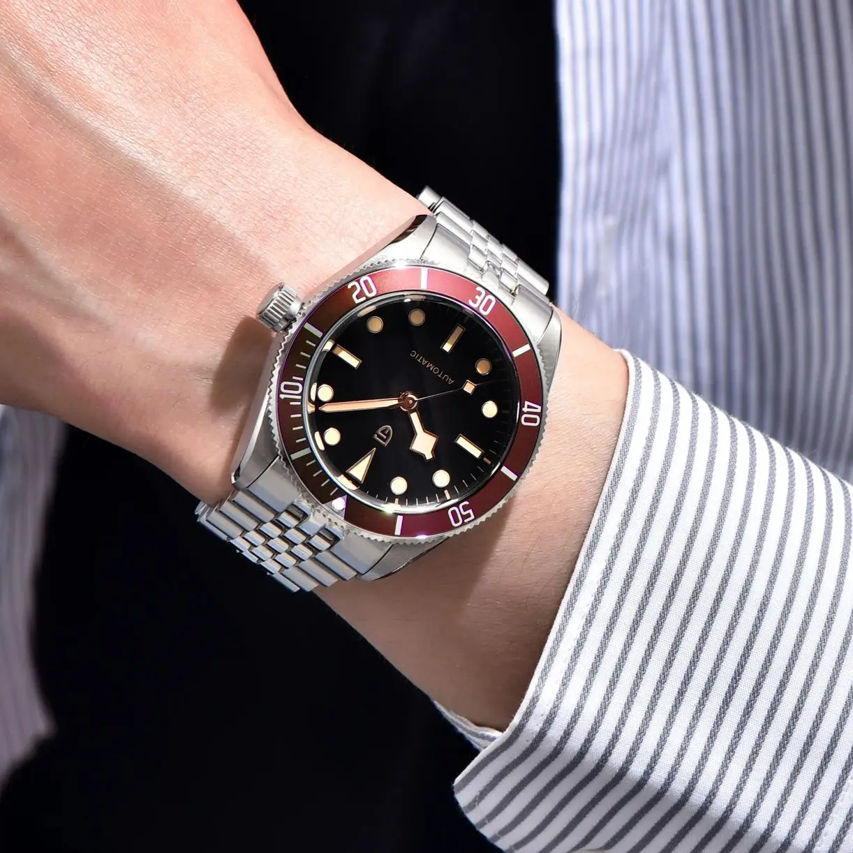 PAGANI DESIGN BB58 2025 New Bracelet Men's Luxury Retro Automatic Watches AR Sapphire glass NH35A Mechanical Wristwatch Men 6