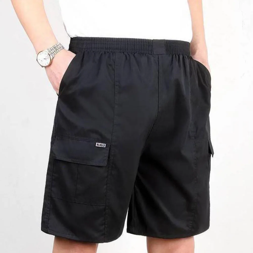 

Coat Shorts Khaki Length Short M-4XL Male Men Navy Blue No Elasticity Pocket Polyester Shorts Solid Color Summer