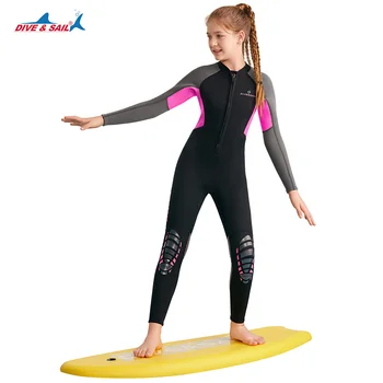 Kids Wetsuit for Boys Girls Child, 2.5mm Wetsuit Front Zip Neoprene Thermal Full Body Wetsuits for Youth Teens Scuba Dive Swim 1