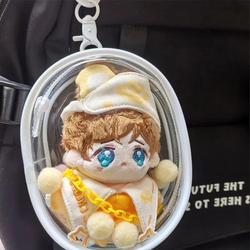 15cm Transparent Dolls Display Pouch Storage Box Plush Dolls Storage Pouch Keychain Bag Case Mystery Box Organizer